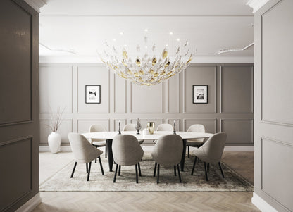 Elegant Floating Leaves Chandelier - Adjustable Brightness & Modern De