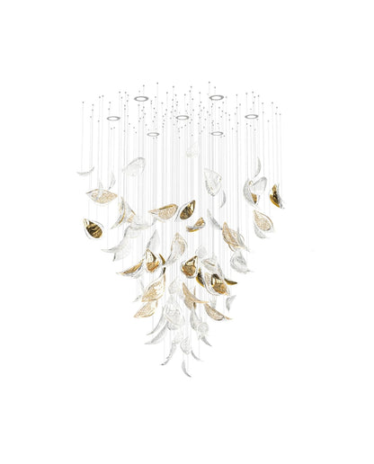 Elegant Floating Leaves Chandelier - Adjustable Brightness & Modern De