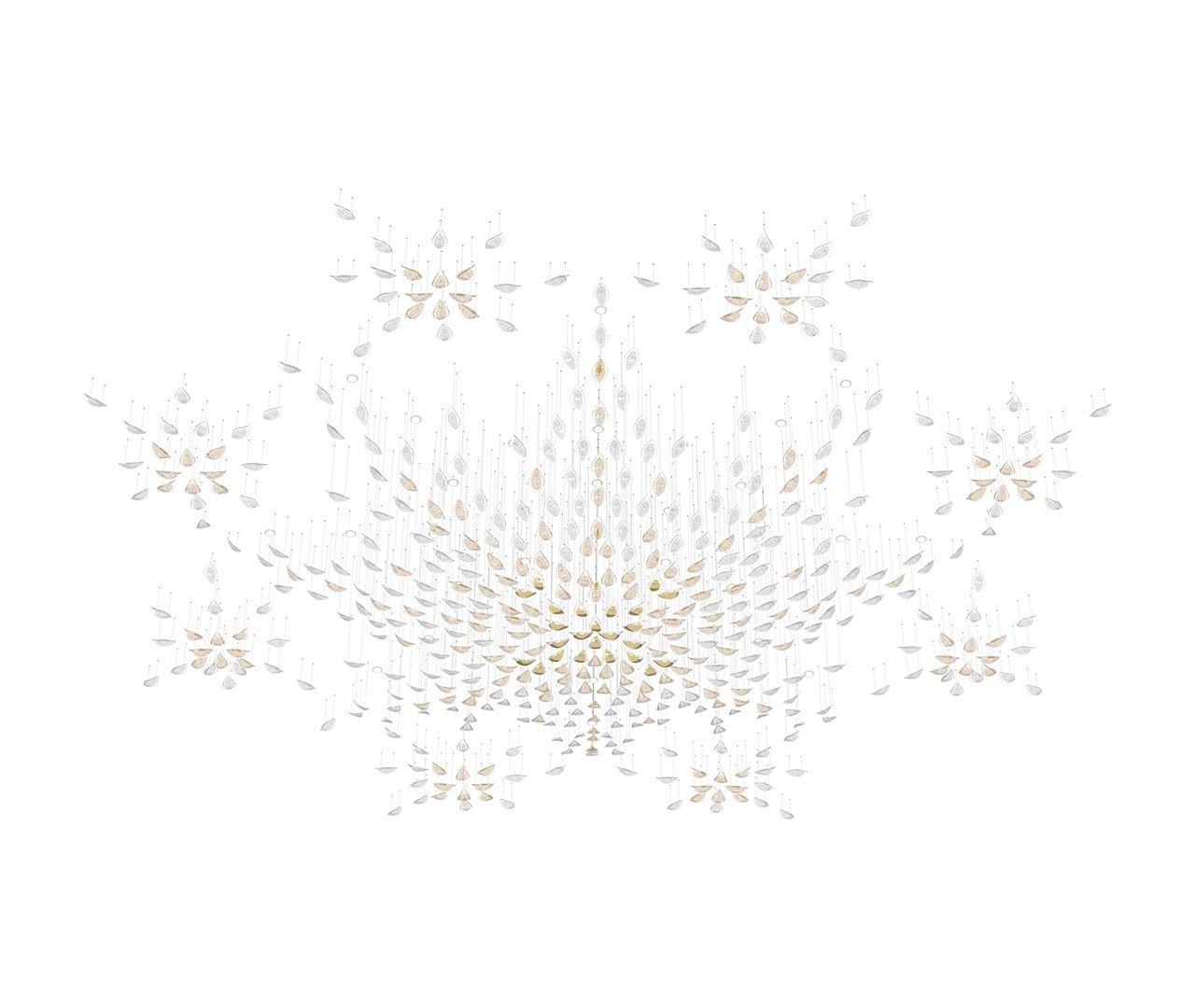 Elegant Floating Leaves Chandelier - Adjustable Brightness & Modern De