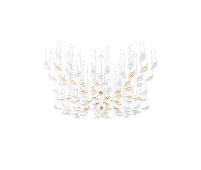 Elegant Floating Leaves Chandelier - Adjustable Brightness & Modern De