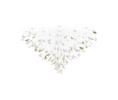 Elegant Floating Leaves Chandelier - Adjustable Brightness & Modern De