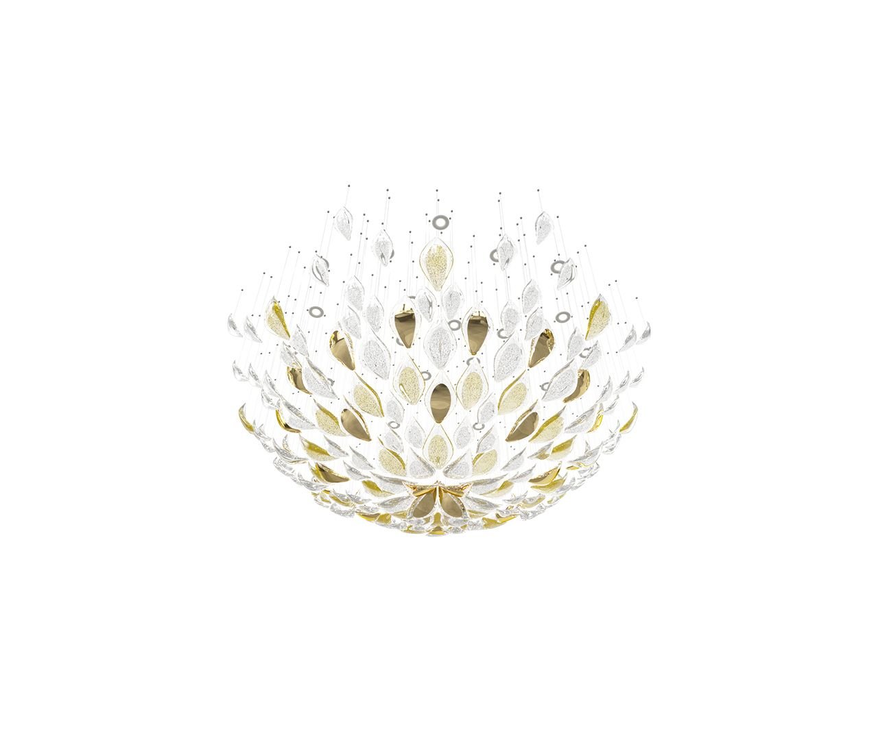 Elegant Floating Leaves Chandelier - Adjustable Brightness & Modern De