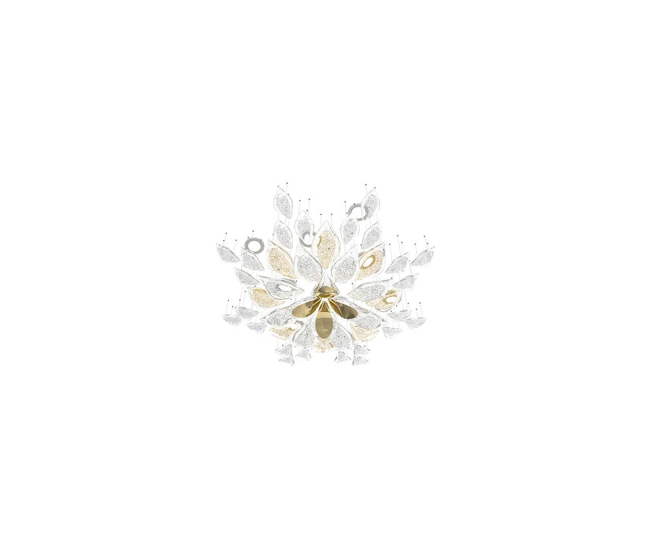 Elegant Floating Leaves Chandelier - Adjustable Brightness & Modern De