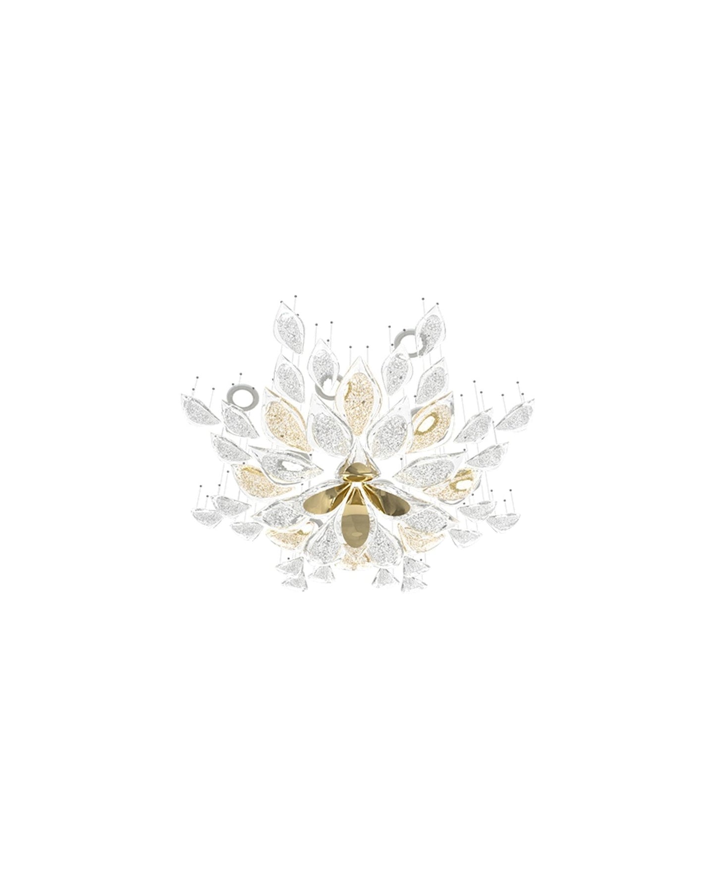 Elegant Floating Leaves Chandelier - Adjustable Brightness & Modern De