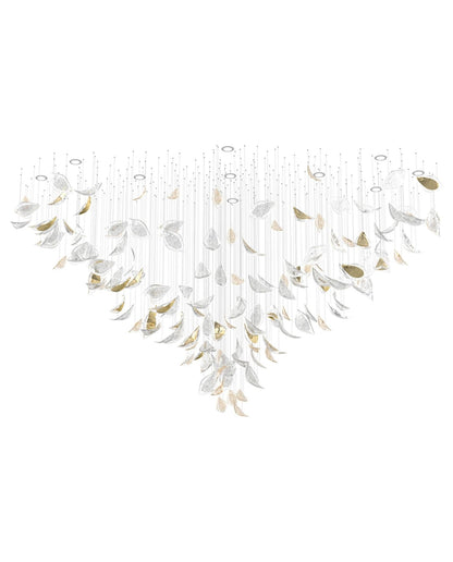 Elegant Floating Leaves Chandelier - Adjustable Brightness & Modern De