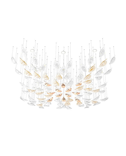 Elegant Floating Leaves Chandelier - Adjustable Brightness & Modern De