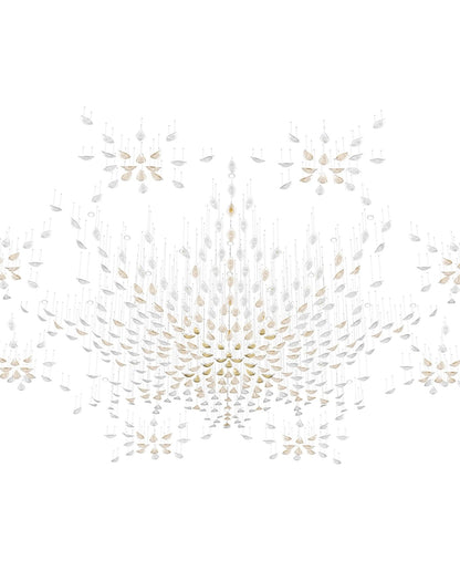 Elegant Floating Leaves Chandelier - Adjustable Brightness & Modern De