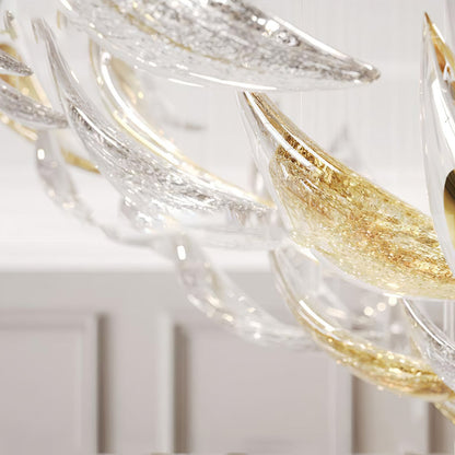 Elegant Floating Leaves Chandelier - Adjustable Brightness & Modern De