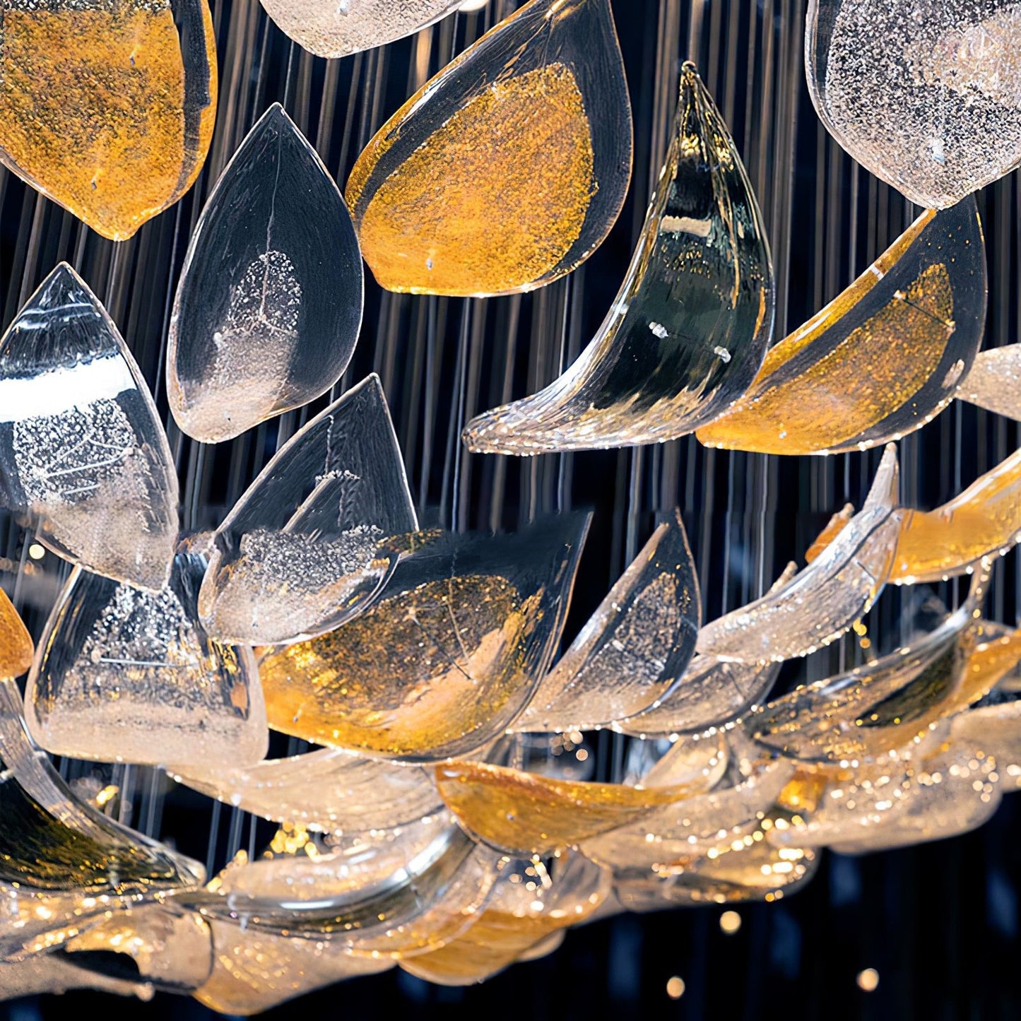 Elegant Floating Leaves Chandelier - Adjustable Brightness & Modern De