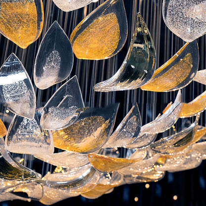 Elegant Floating Leaves Chandelier - Adjustable Brightness & Modern De