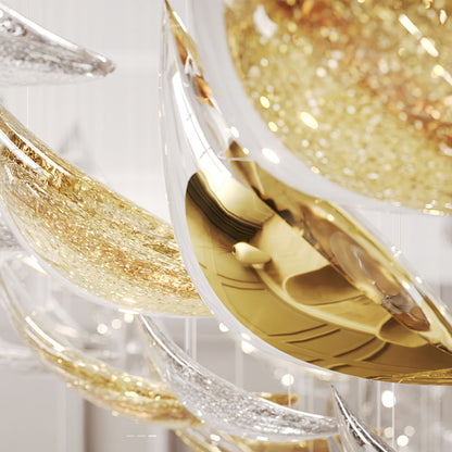 Elegant Floating Leaves Chandelier - Adjustable Brightness & Modern De