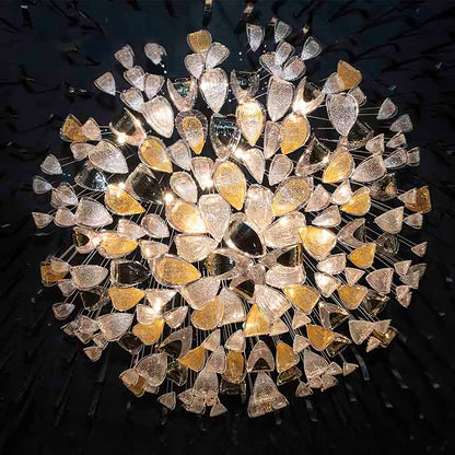 Elegant Floating Leaves Chandelier - Adjustable Brightness & Modern De