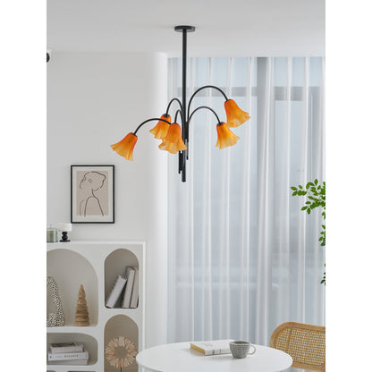 Petalia Blossom Chandelier - Elegant Floral Design with Adjustable Hei