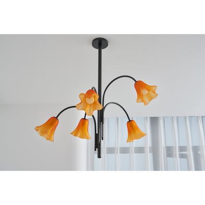 Petalia Blossom Chandelier - Elegant Floral Design with Adjustable Hei