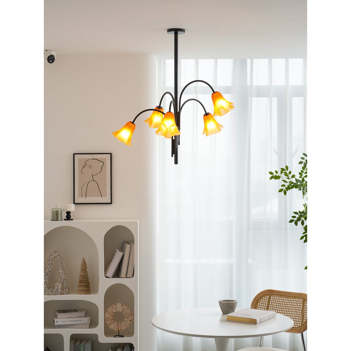 Petalia Blossom Chandelier - Elegant Floral Design with Adjustable Hei
