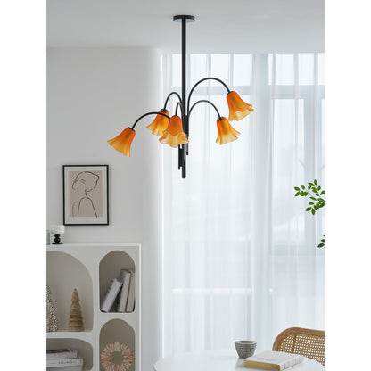 Petalia Blossom Chandelier - Elegant Floral Design with Adjustable Hei