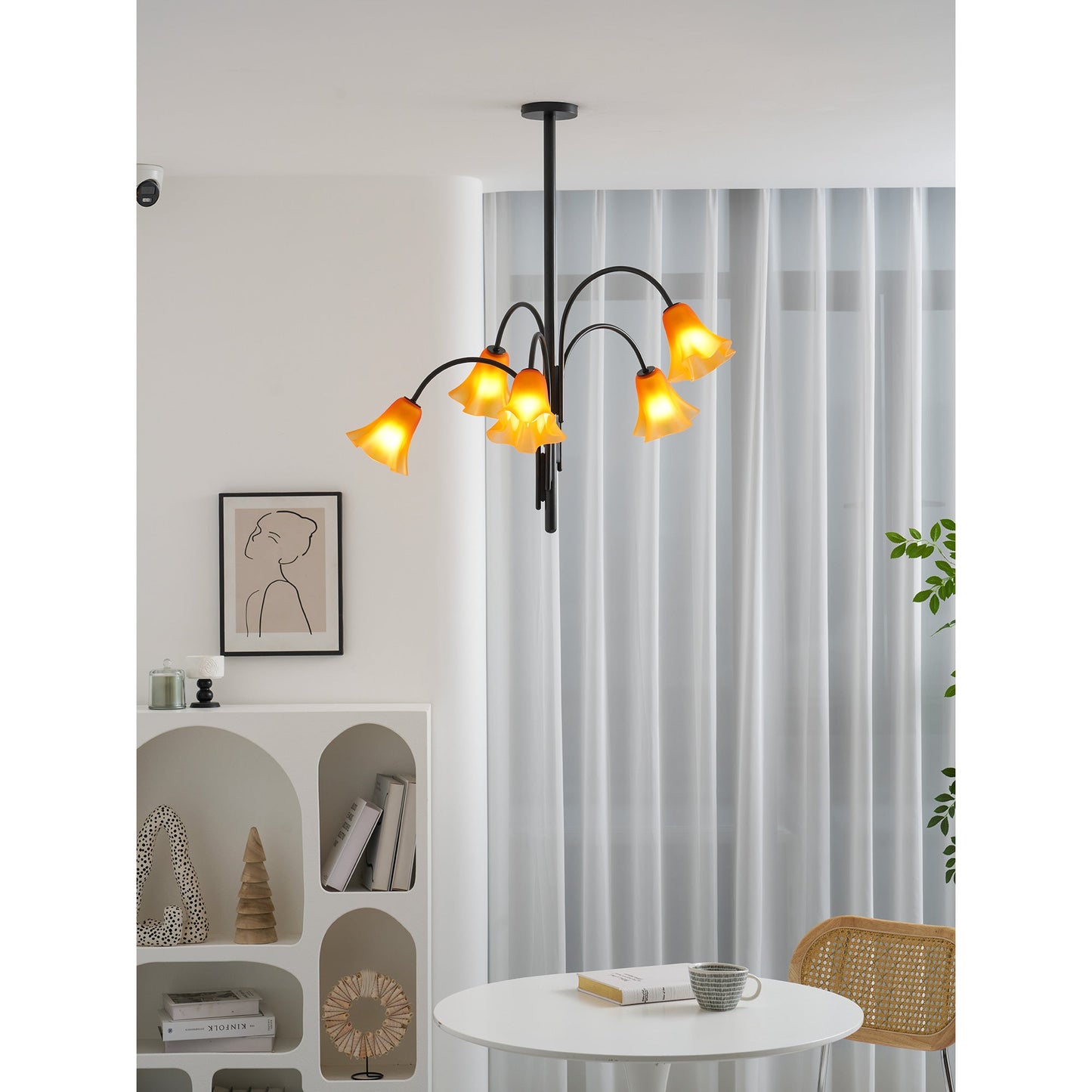Petalia Blossom Chandelier - Elegant Floral Design with Adjustable Hei