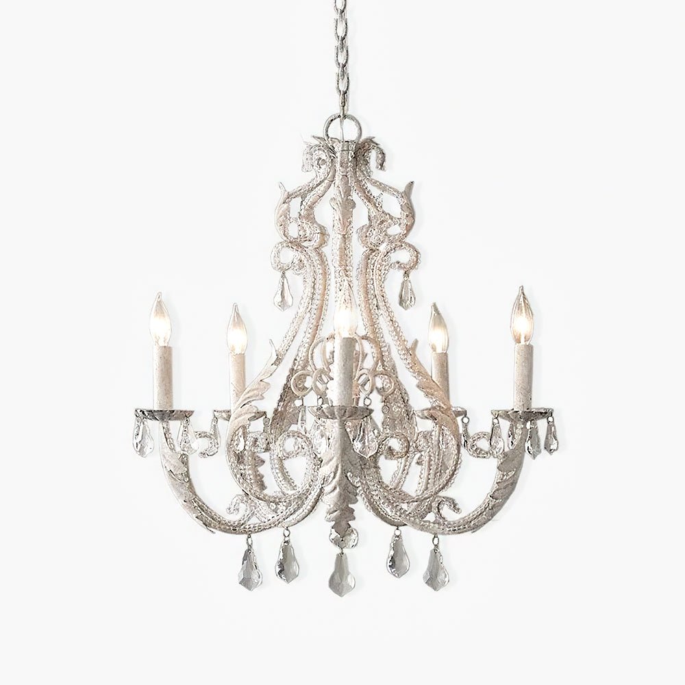 Elegant Candle Holder Chandelier with Adjustable Arms & Vintage Design