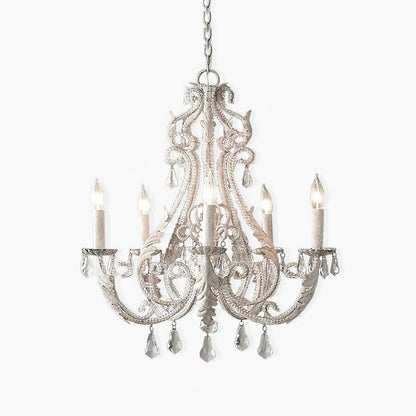 Elegant Candle Holder Chandelier with Adjustable Arms & Vintage Design