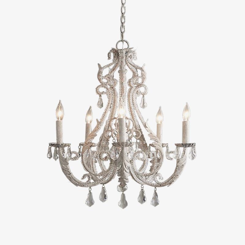 Elegant Candle Holder Chandelier with Adjustable Arms & Vintage Design