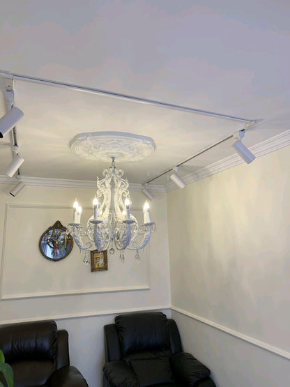 Elegant Candle Holder Chandelier with Adjustable Arms & Vintage Design