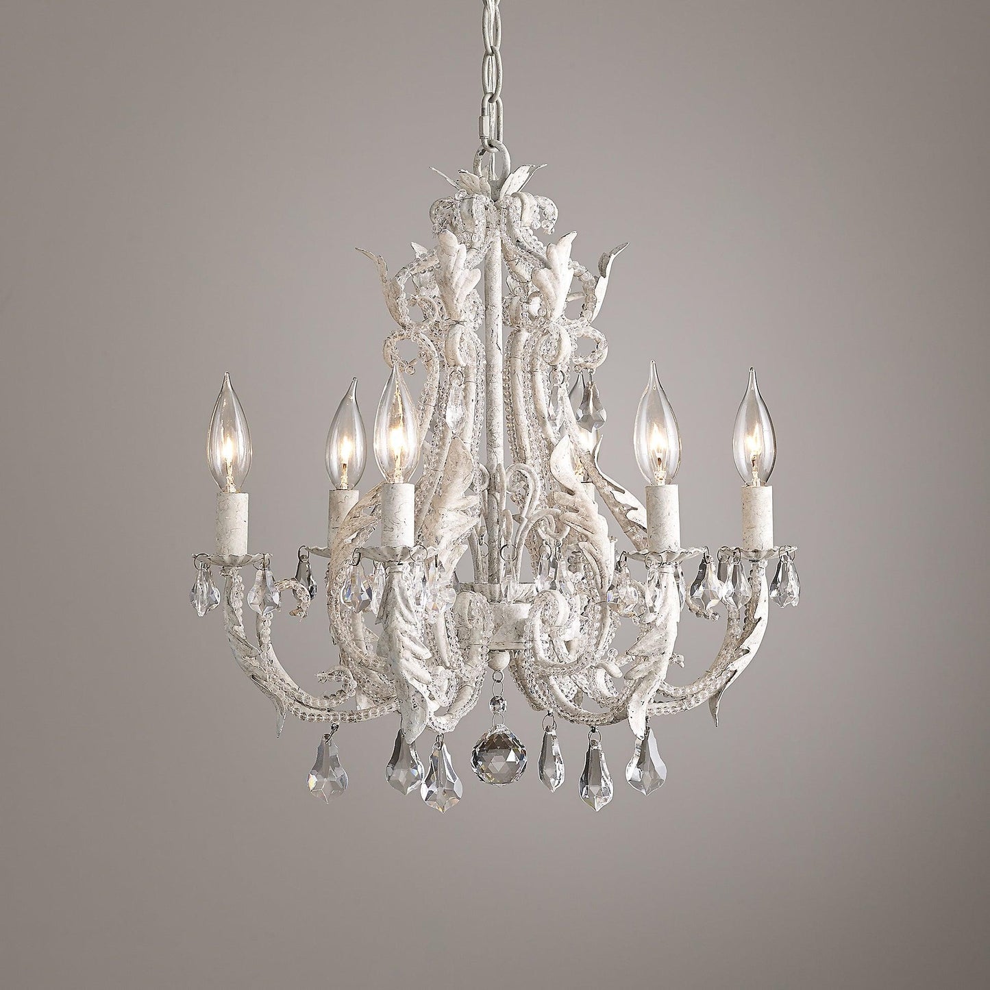 Elegant Candle Holder Chandelier with Adjustable Arms & Vintage Design