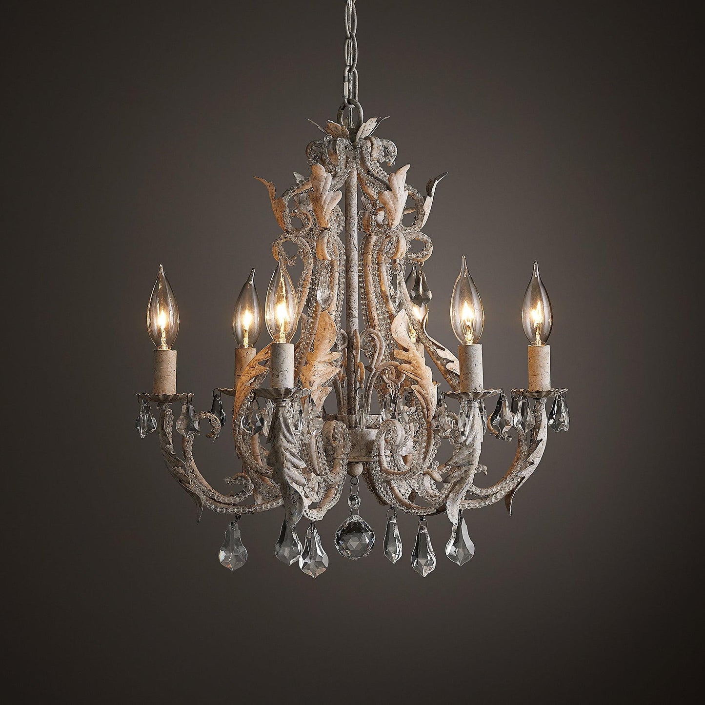 Elegant Candle Holder Chandelier with Adjustable Arms & Vintage Design