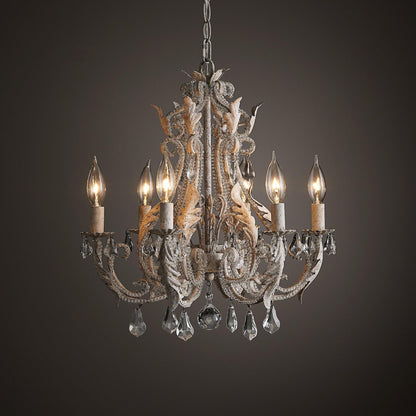Elegant Candle Holder Chandelier with Adjustable Arms & Vintage Design