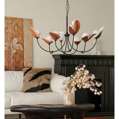 Florea Bloom Crystal Chandelier - Elegant Design & Adjustable Height