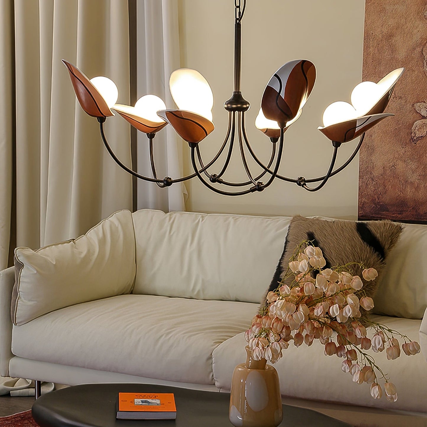 Florea Bloom Crystal Chandelier - Elegant Design & Adjustable Height