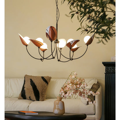 Florea Bloom Crystal Chandelier - Elegant Design & Adjustable Height