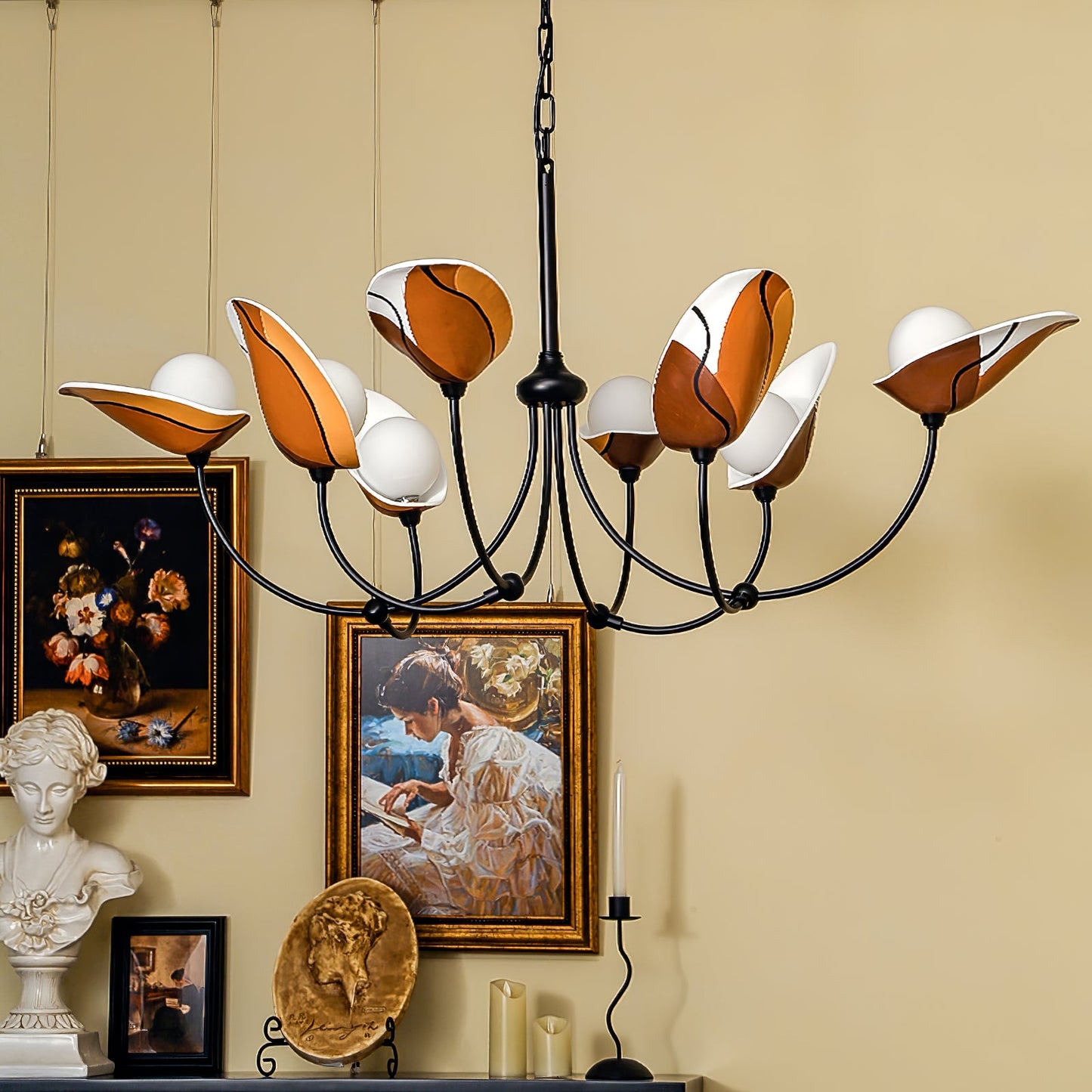 Florea Bloom Crystal Chandelier - Elegant Design & Adjustable Height