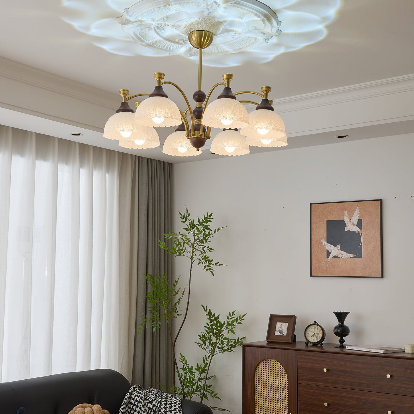 Florentia Crystal Chandelier - Elegant Design with Adjustable Height