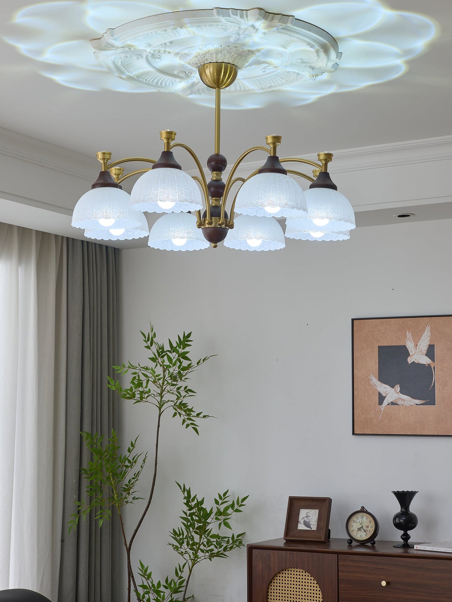Florentia Crystal Chandelier - Elegant Design with Adjustable Height