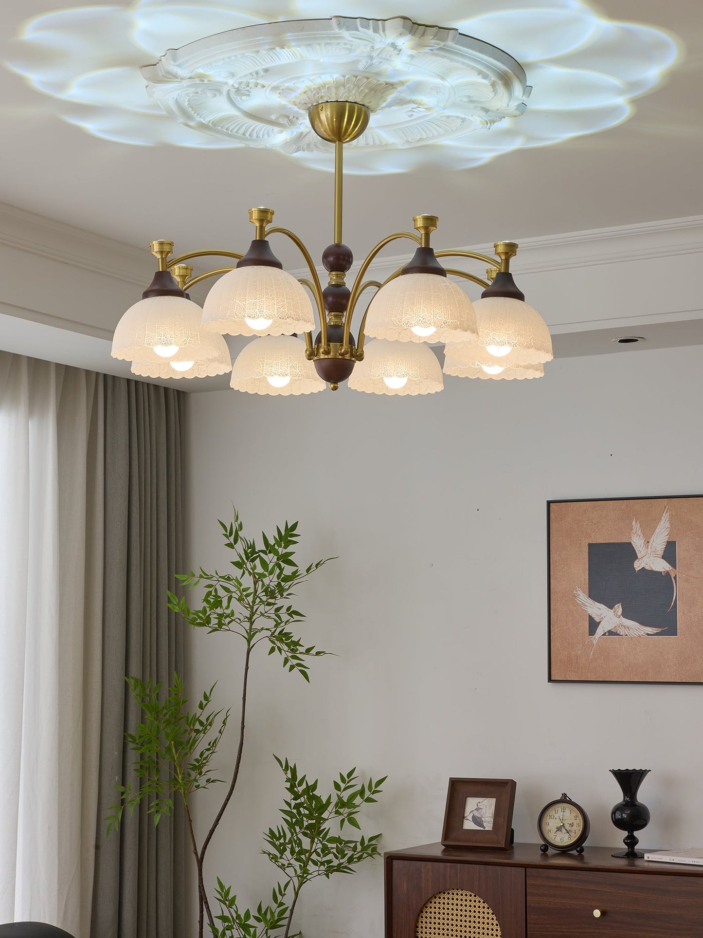 Florentia Crystal Chandelier - Elegant Design with Adjustable Height