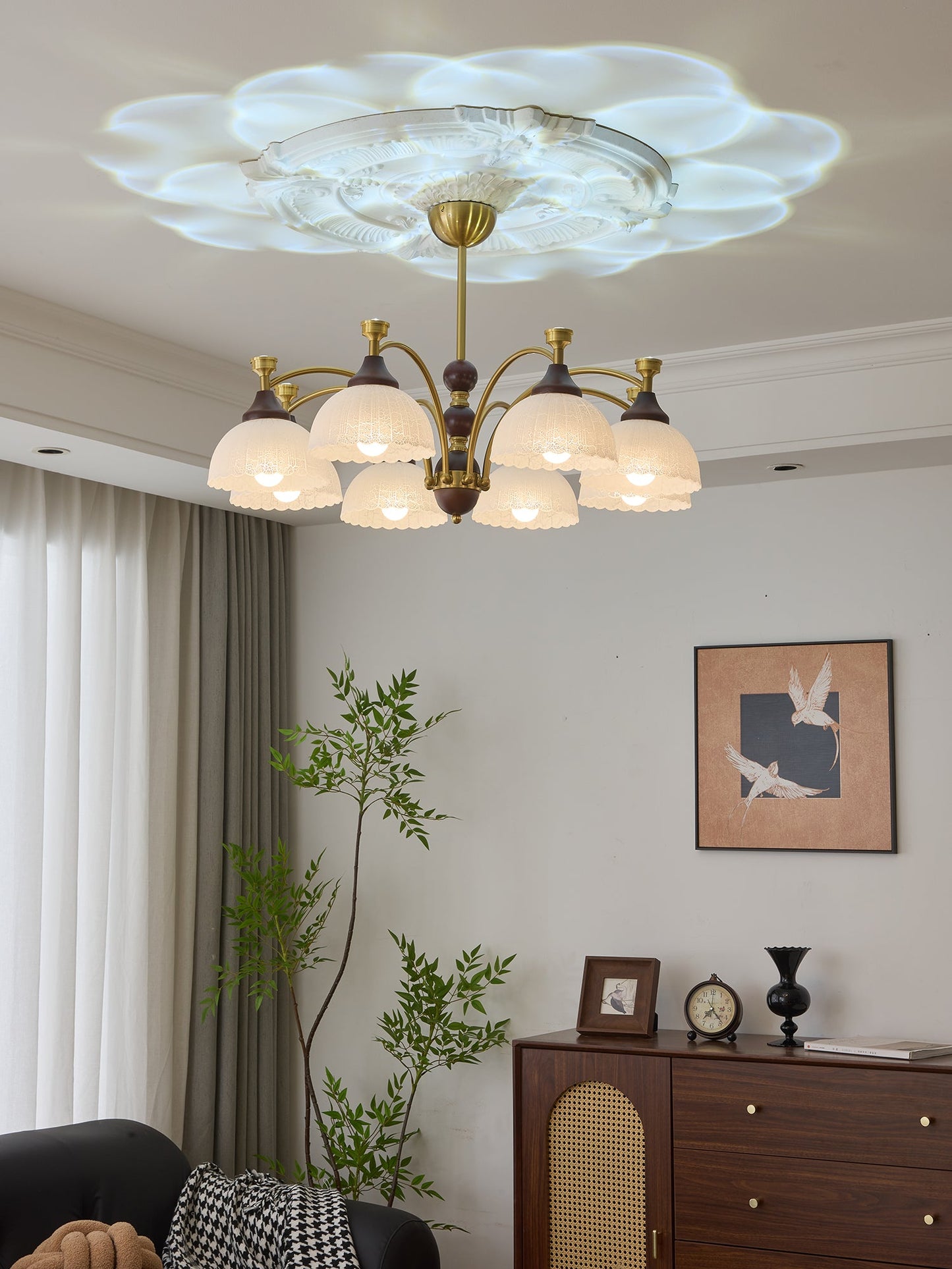 Florentia Crystal Chandelier - Elegant Design with Adjustable Height