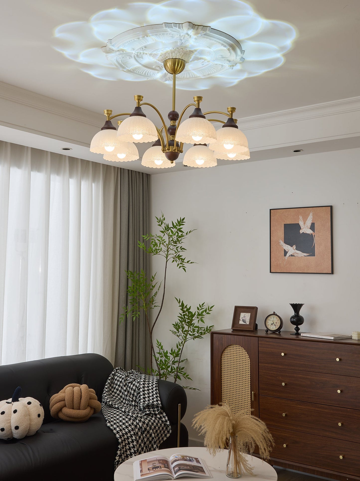 Florentia Crystal Chandelier - Elegant Design with Adjustable Height