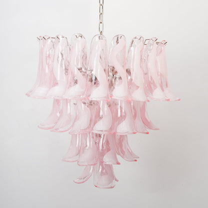Florentine Lily Glass Chandelier - Elegant Design, Adjustable Height
