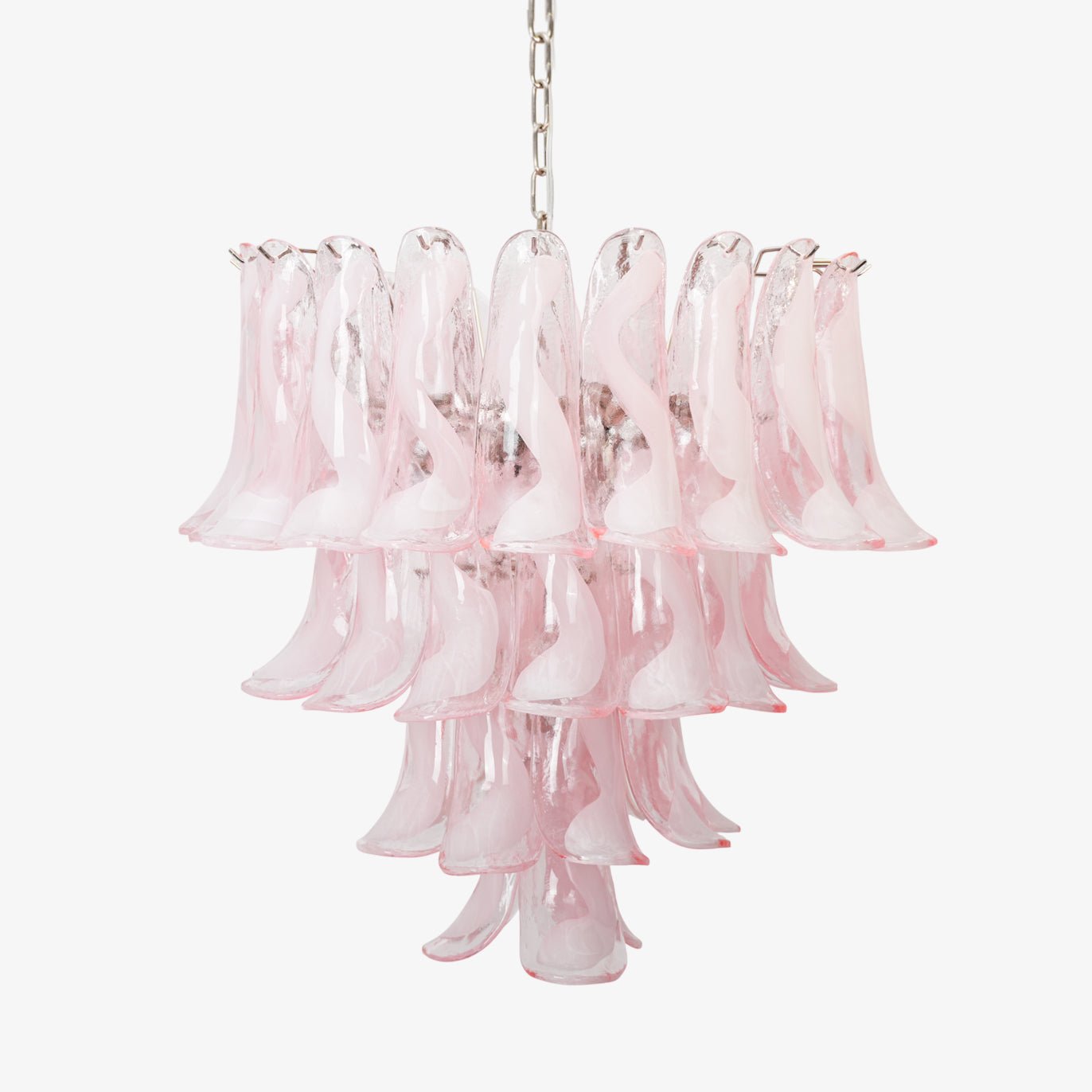 Florentine Lily Glass Chandelier - Elegant Design, Adjustable Height
