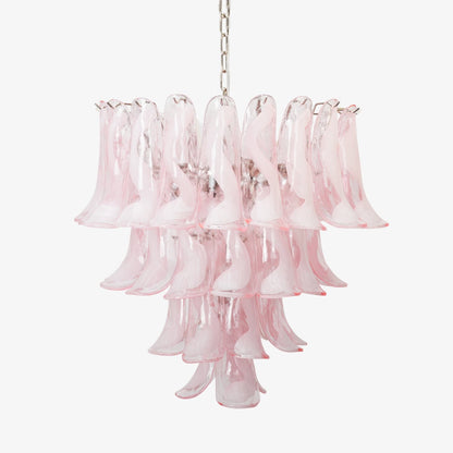 Florentine Lily Glass Chandelier - Elegant Design, Adjustable Height