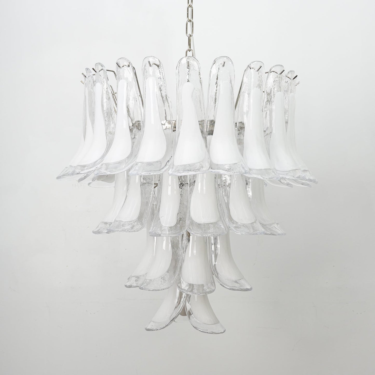 Florentine Lily Glass Chandelier - Elegant Design, Adjustable Height