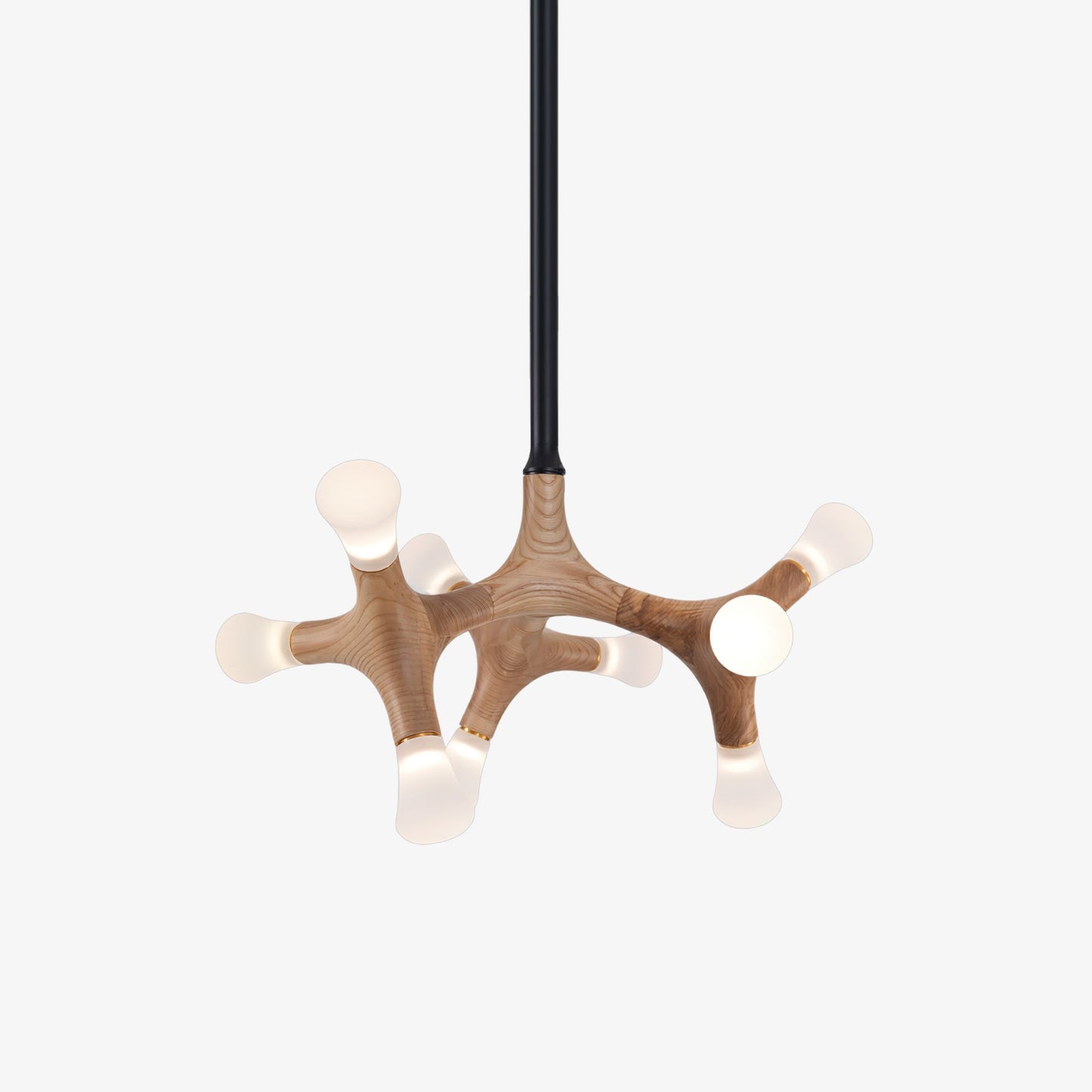 Elegant Flower Bone Chandelier - Adjustable Height, Soft Ambient Light