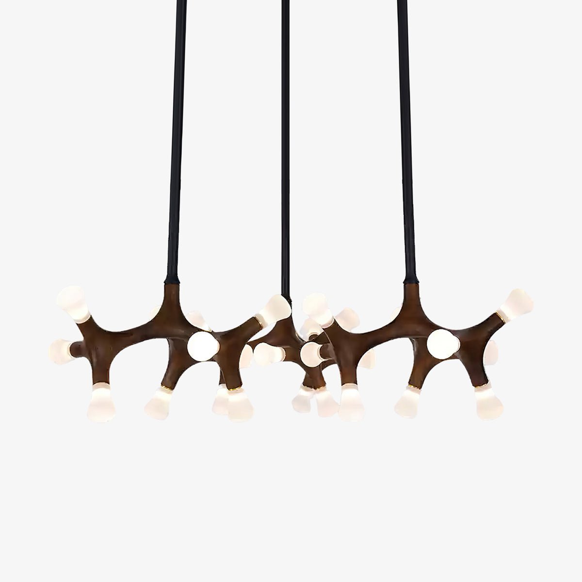 Elegant Flower Bone Chandelier - Adjustable Height, Soft Ambient Light