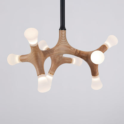 Elegant Flower Bone Chandelier - Adjustable Height, Soft Ambient Light