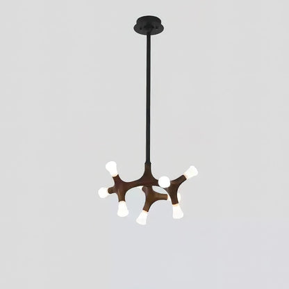 Elegant Flower Bone Chandelier - Adjustable Height, Soft Ambient Light