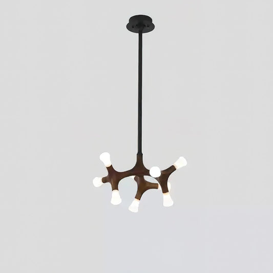 Elegant Flower Bone Chandelier - Adjustable Height, Soft Ambient Light