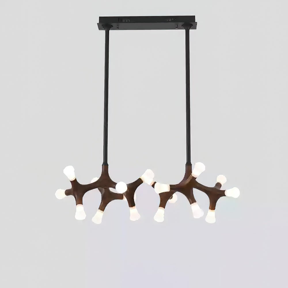 Elegant Flower Bone Chandelier - Adjustable Height, Soft Ambient Light