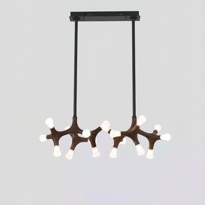 Elegant Flower Bone Chandelier - Adjustable Height, Soft Ambient Light