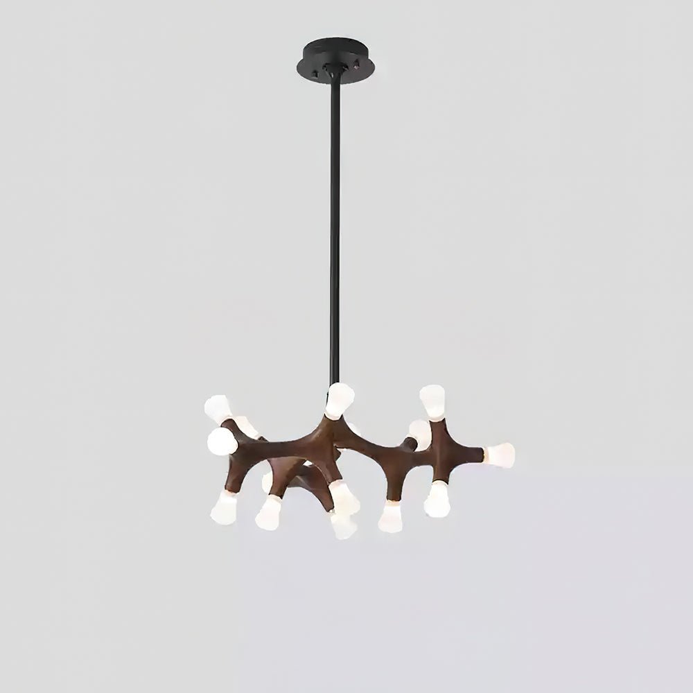 Elegant Flower Bone Chandelier - Adjustable Height, Soft Ambient Light