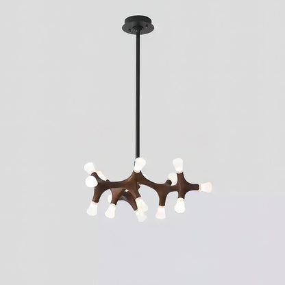 Elegant Flower Bone Chandelier - Adjustable Height, Soft Ambient Light